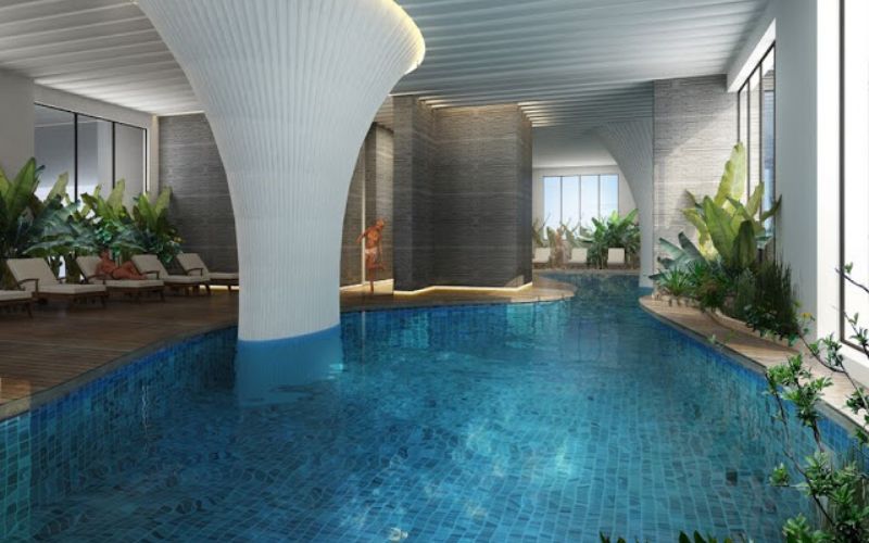 Những công dụng tuyệt vời của bể bơi muối khoáng Bể bơi muối khoáng trong nhà