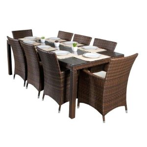 Bộ bàn ghế giả mây ngoài trời