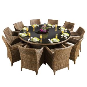 Bộ bàn ghế mây nhựa ngoài trời