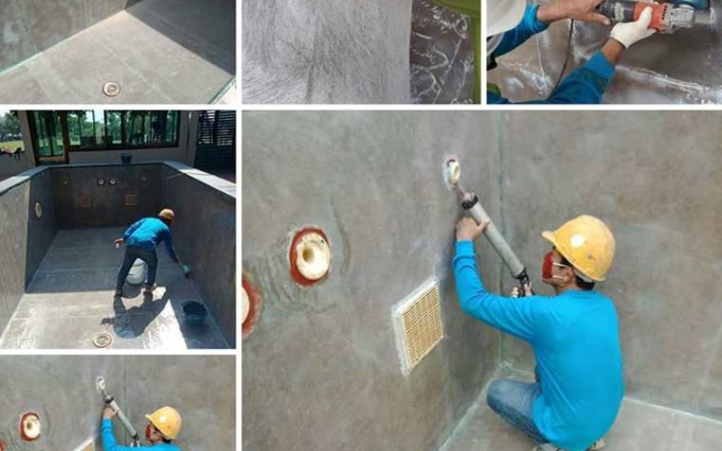 Chống thấm hồ bơi bằng Sika Chống thấm hồ bơi bằng Sika