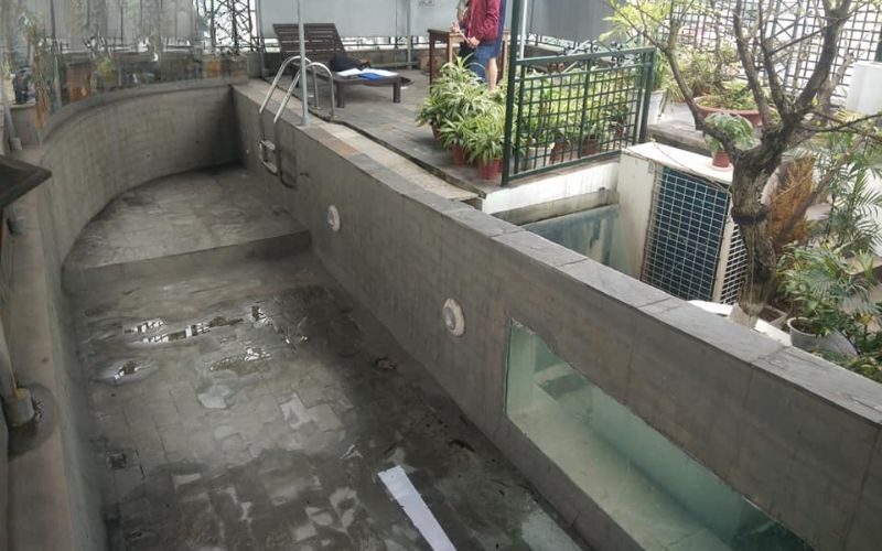 Các phương pháp chống thấm hồ bơi trên sân thượng phổ biến Các phương pháp chống thấm hồ bơi trên sân thượng phổ biến
