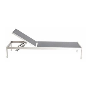 Ghế tắm nắng hồ bơi khung nhôm lưới Textilent