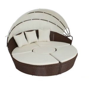 Giường tắm nắng nhựa giả mây cao cấp