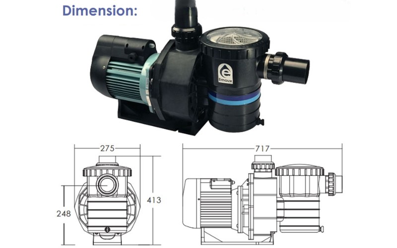 Thông số kỹ thuật chi tiết của máy bơm hồ bơi Emaux SR20 2HP Thông số kỹ thuật chi tiết của máy bơm hồ bơi Emaux SR20 2HP