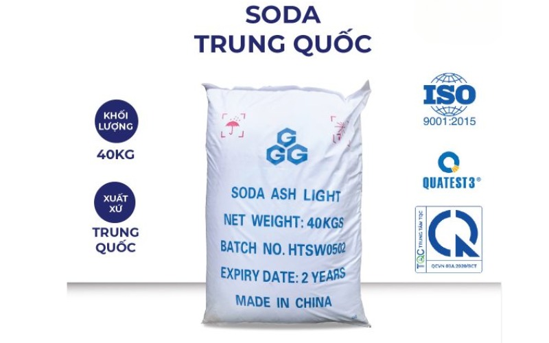 Thông số kỹ thuật của sản phẩm Soda Trung Quốc 40kg Thông số kỹ thuật của sản phẩm Soda Trung Quốc 40kg