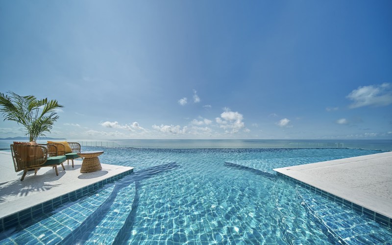 Hồ bơi vô cực được sử dụng phổ biến ở các resort và biệt thự cao cấp Hồ bơi vô cực được sử dụng phổ biến ở các resort và biệt thự cao cấp