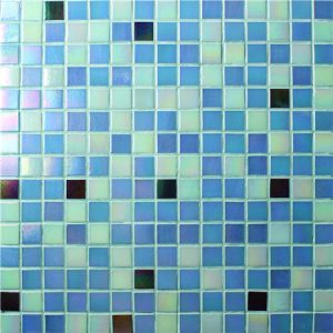 20x20mm Square Hot Melt Glass Iridescent Blue Mix BGE010,Pool tile, Glass mosaic, Glass mosaic pool tile