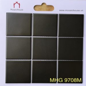 Gạch Mosaic 10x10 Men Mờ Màu Đen