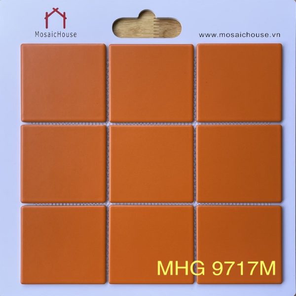 Gạch Mosaic 10x10 Men Mờ Màu Cam