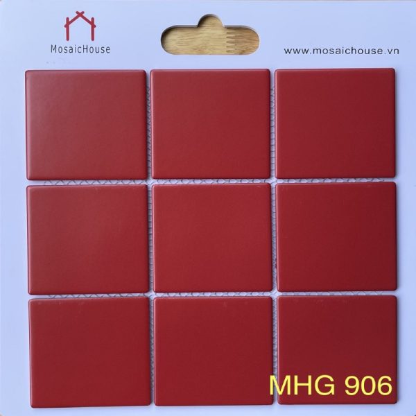 Gạch Mosaic 10x10 Men Mờ Màu Đỏ