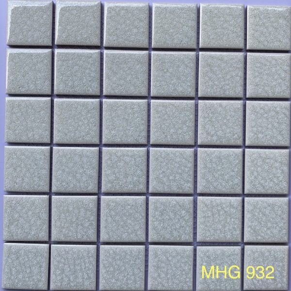 Gạch Mosaic Gốm Men Rạn 2 Lớp Màu Trắng