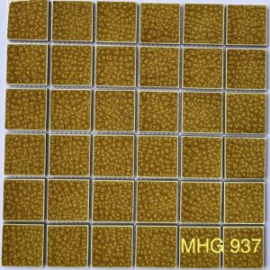 Gạch Mosaic Gốm Men Rạn 2 Lớp Màu Vàng 48x48