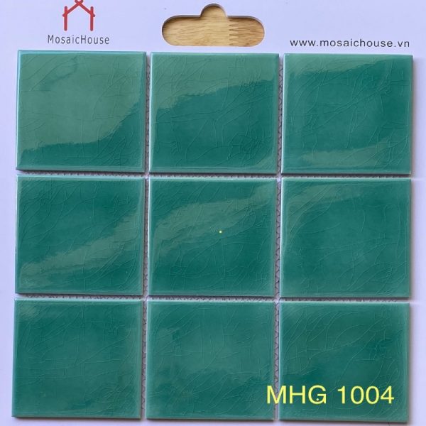 Gạch Mosaic Gốm Men Rạn 1 Lớp Xanh Lá