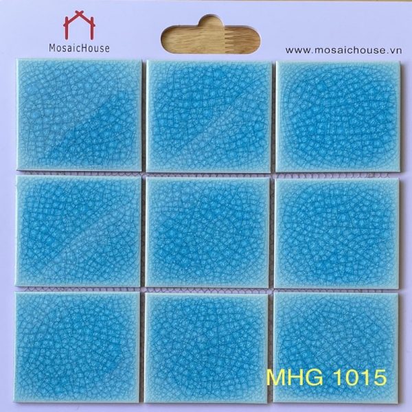 Gạch Mosaic 10x10 Men Rạn 2 Lớp Màu Xanh Ngọc