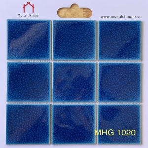 Gạch Mosaic 10x10 Men Rạn 2 Lớp Màu Xanh Dương