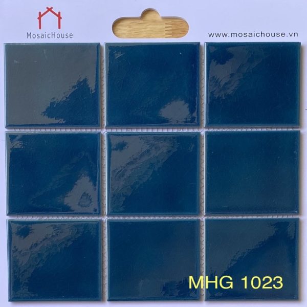 Gạch Mosaic Gốm Men Rạn 1 Lớp Xanh Đen