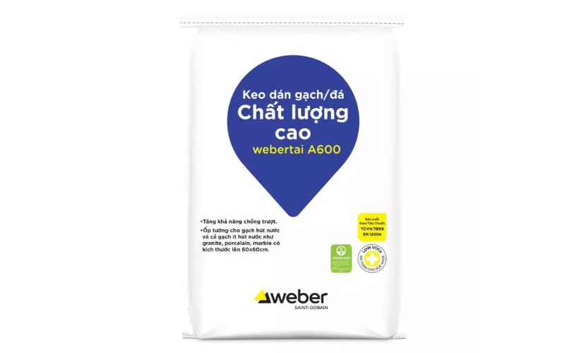 Thông tin về sản phẩm keo dán gạch webertai A600 Thông tin về sản phẩm keo dán gạch webertai A600