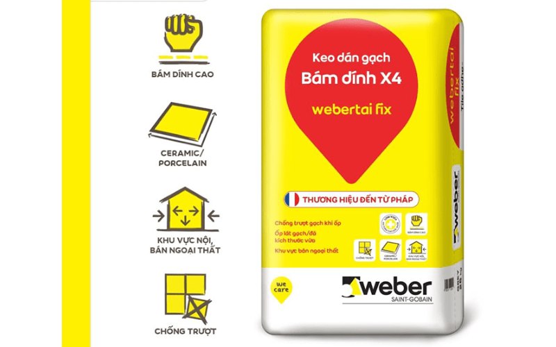 Đặc điểm nổi bật của keo dán gạch Webertai Fix Đặc điểm nổi bật của keo dán gạch Webertai Fix