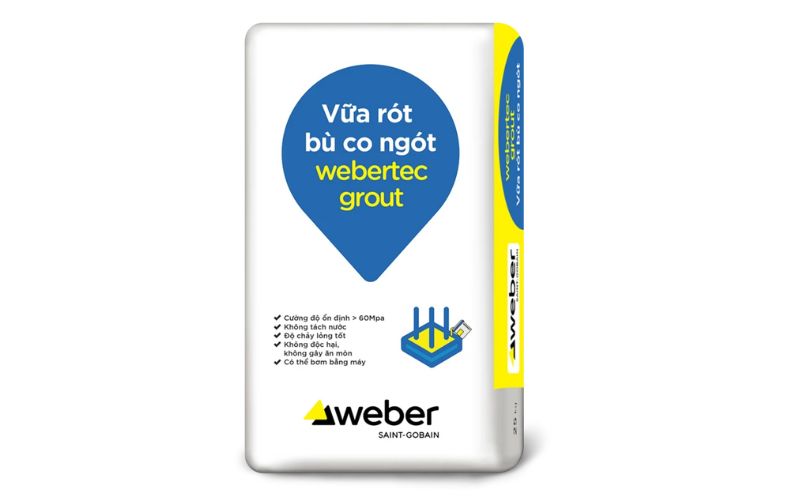 Vữa rót bù co ngót webertec grout Vữa rót bù co ngót webertec grout