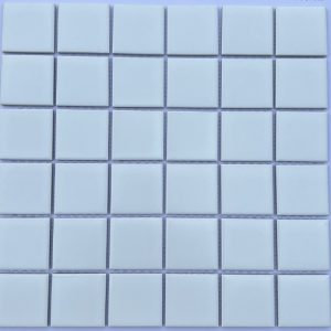 Gạch Mosaic Gốm Sứ Mờ Màu Trắng