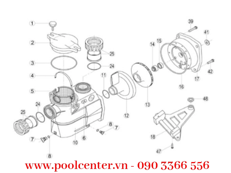 MÁY BƠM KORAL KSE HAYWARD (KRIPSOL) 1.0HP MỘT PHA MÁY BƠM KORAL KSE HAYWARD (KRIPSOL) 1.0HP MỘT PHA - Ảnh 3