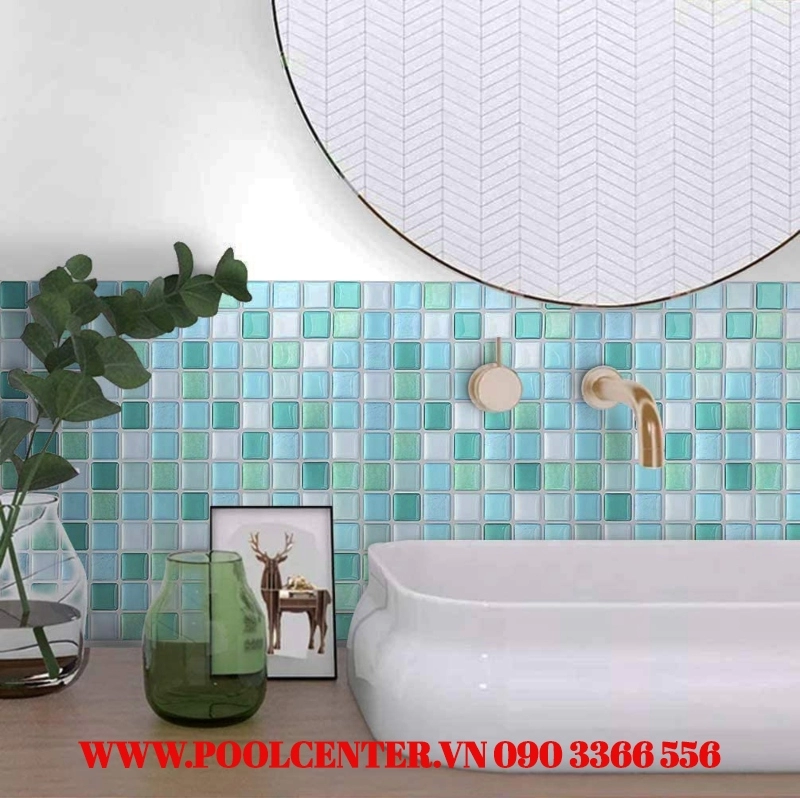 GẠCH MOSAIC HỒ BƠI 3D HYFANSTR XANH NHẠT GẠCH MOSAIC HỒ BƠI 3D HYFANSTR XANH NHẠT - Ảnh 4