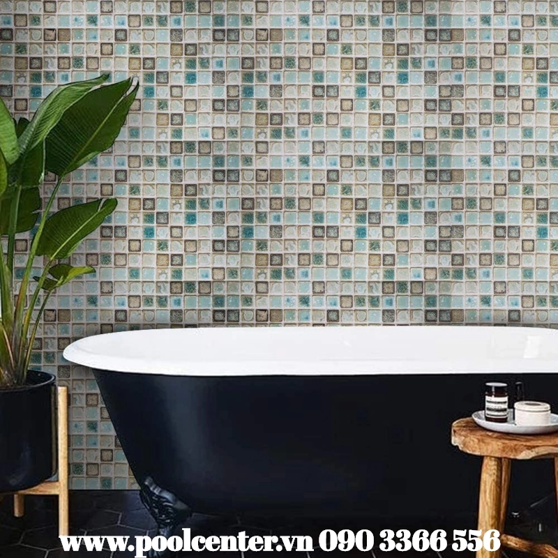 GẠCH MOSAIC HODE XANH LÁ PHA HỌA TIẾT GẠCH MOSAIC HODE XANH LÁ PHA HỌA TIẾT - Ảnh 2