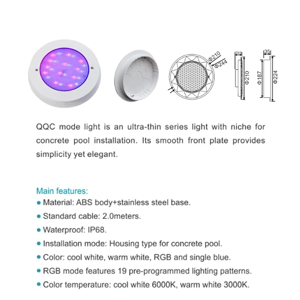Đèn dưới nước hồ bơi Rivington RVT-QQC - Rivington Pool Light. RVT-QQC Đèn dưới nước hồ bơi Rivington RVT-QQC - Rivington Pool Light. RVT-QQC - Ảnh 5