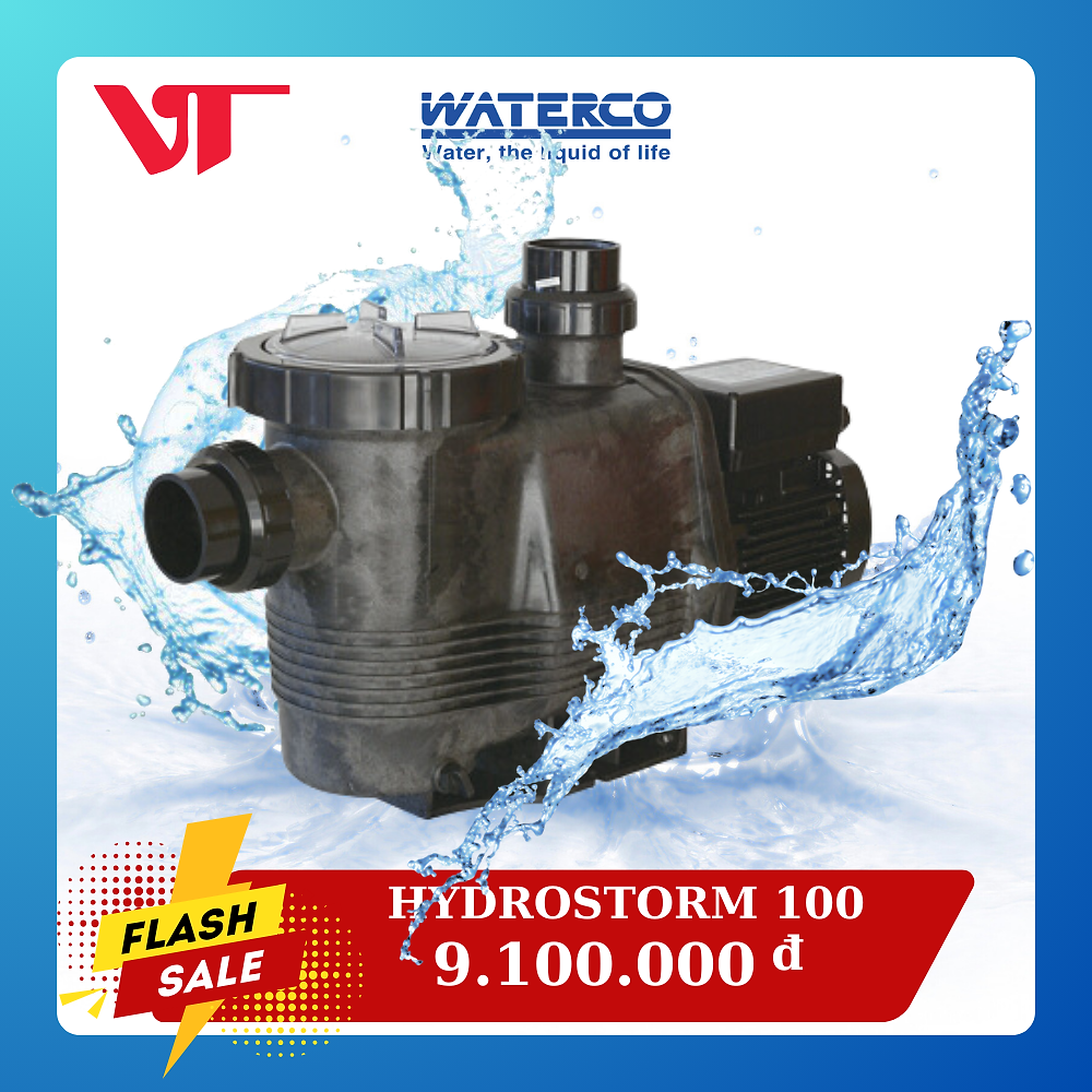 Bơm hồ bơi Waterco Hydrostorm 100 (1.0Hp - 1 Pha) Bơm hồ bơi Waterco Hydrostorm 100 (1.0Hp - 1 Pha) - Ảnh 5