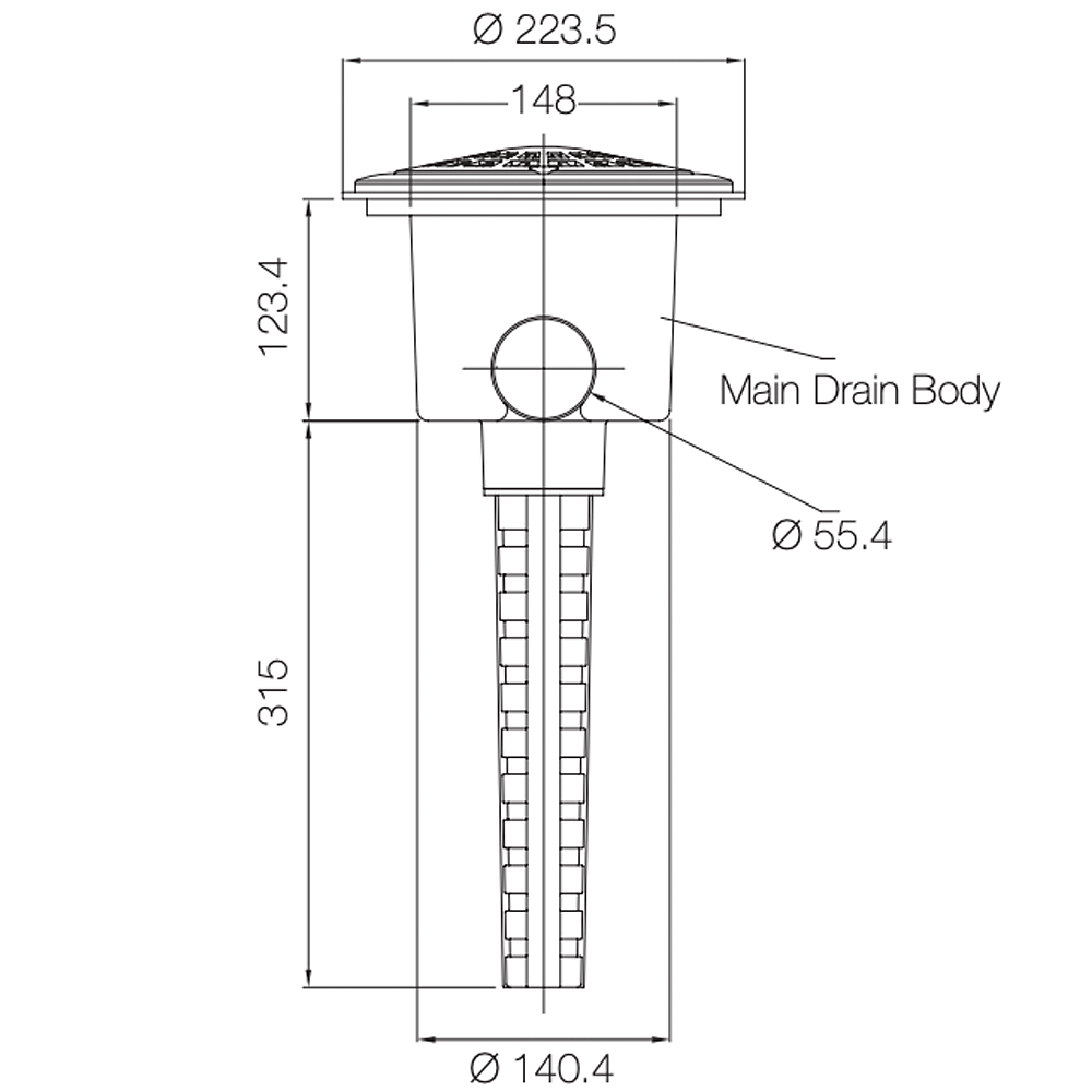 Xả đáy có van chống đẩy nổi Waterco - Waterco Maindrain 29300 Xả đáy có van chống đẩy nổi Waterco - Waterco Maindrain 29300 - Ảnh 3