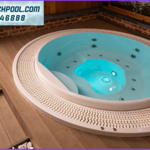 Hồ bơi kết hợp jacuzzi [composite frp] đúc nguyên khối