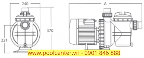 Máy bơm bể bơi Emaux SC150, 1.5 HP, 220V/50Hz, 1 pha Máy bơm bể bơi Emaux SC150, 1.5 HP, 220V/50Hz, 1 pha - Ảnh 3