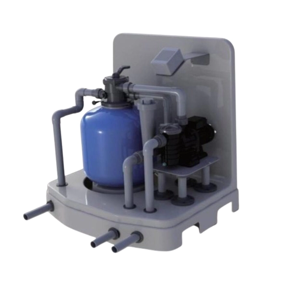 Bộ lọc cát kết hợp máy bơm 7 đến 10,4 m3 / giờ Bộ lọc cát kết hợp máy bơm 7 đến 10,4 m3 / giờ