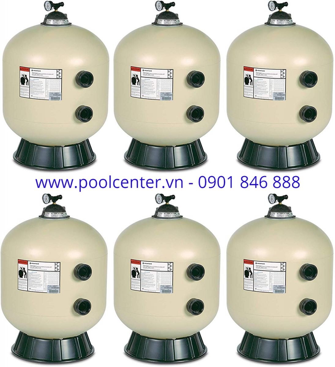 BỘ LỌC CÁT HỒ BƠI PENTAIR TR60 w / o - EC-140264 bo loc cat thuy tinh 21