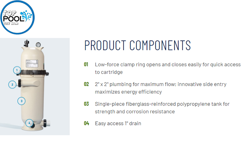 Bộ lọc vải Pentair CC75 Bộ lọc vải Pentair CC75 - Ảnh 3