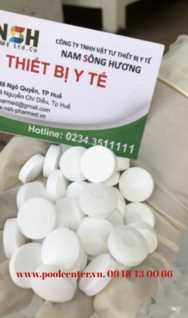 Clo viên 200gram hồ bơi Công ty chuyên về hóa chất xử lý nước hồ bơi chính hãng