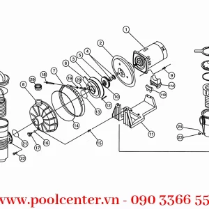 Alternative view of MÁY BƠM NƯỚC HỒ BƠI CAO CẤP PENTAIR CHALLENGER CF 2 HP