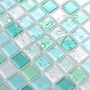 GẠCH MOSAIC HỒ BƠI 3D HYFANSTR XANH NHẠT