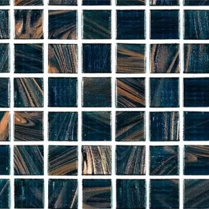 GẠCH MOSAIC KHẢM THỦY TINH MÀU XANH LAM CAO CẤP