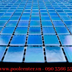 Alternative view of GẠCH MOSAIC PHỦ THỦY TINH NGUYÊN TẤM MÀU XANH ÁNH KIM CAO CẤP