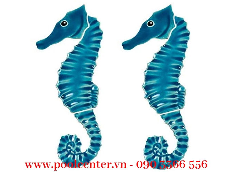 GẠCH MOSAIC HỒ BƠI HÌNH CÁ NGỰA TRANG TRÍ MÀU XANH GẠCH MOSAIC HỒ BƠI HÌNH CÁ NGỰA TRANG TRÍ MÀU XANH - Ảnh 2