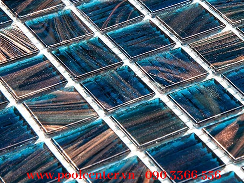 GẠCH MOSAIC KHẢM THỦY TINH MÀU XANH LAM CAO CẤP GẠCH MOSAIC KHẢM THỦY TINH MÀU XANH LAM CAO CẤP - Ảnh 2