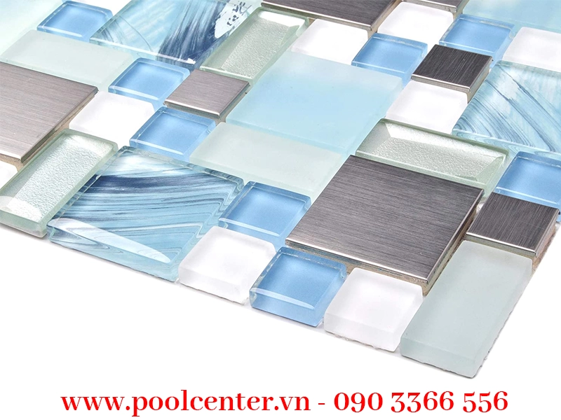 GẠCH MOSAIC MÀU TRẮNG XANH GẠCH MOSAIC MÀU TRẮNG XANH - Ảnh 4