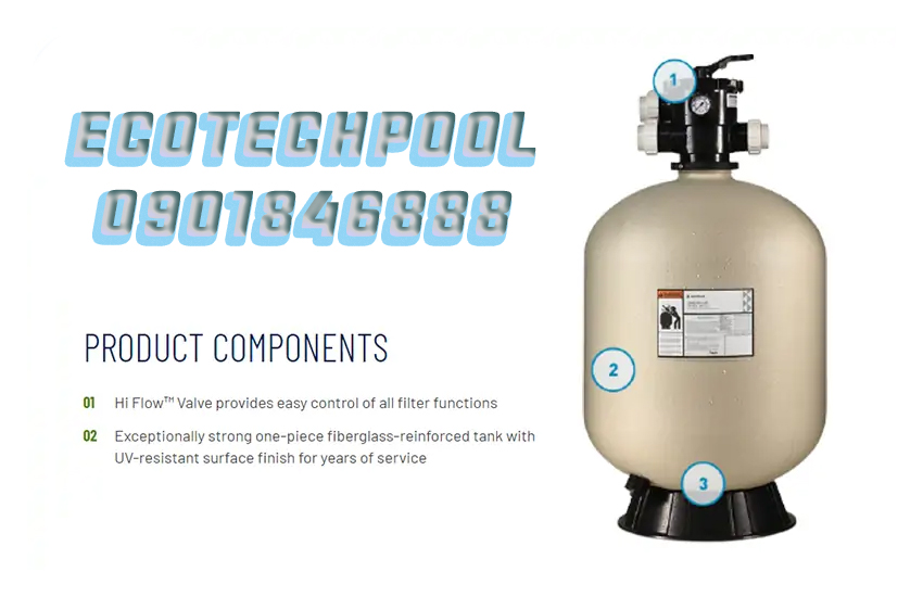 Bình lọc cát hồ bơi Pentair TA60D Bình lọc cát hồ bơi Pentair TA60D - Ảnh 9