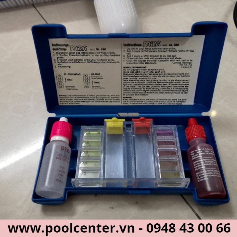 BỘ TEST THỬ NƯỚC BỂ BƠI MIDAS TỪ ĐỨC hướng dẫn sử dụng dụng cụ vệ sinh hồ bơi