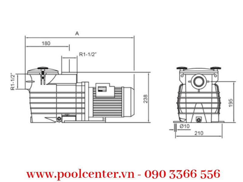 MÁY BƠM OK 100 KRIPSOL 1 PHA HP MÁY BƠM OK 100 KRIPSOL 1 PHA HP - Ảnh 2