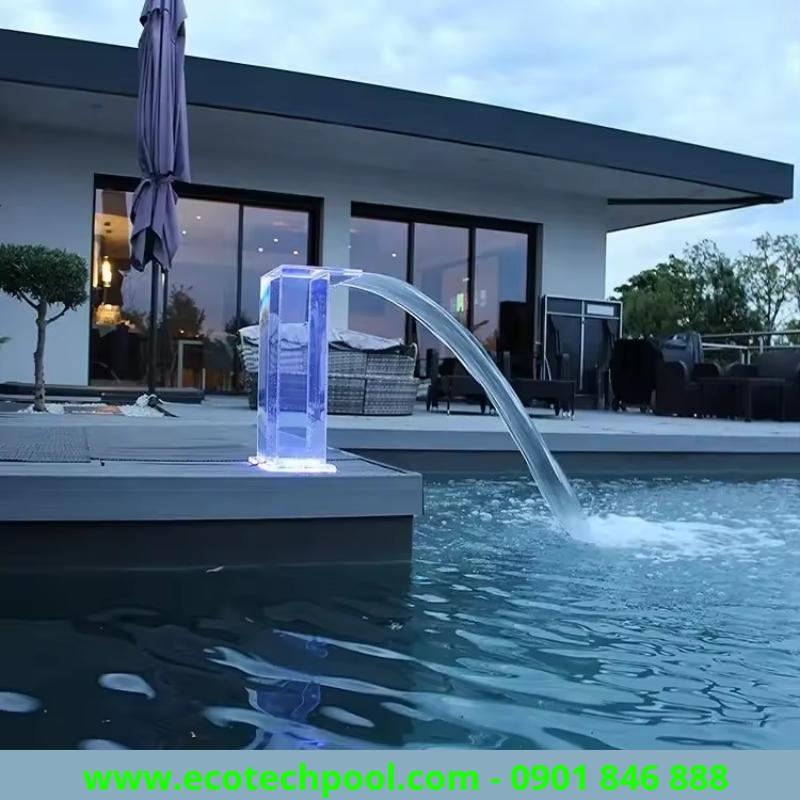 Thác nước trong suốt acrylic cho hồ bơi bể bơi Thác nước trong suốt acrylic cho hồ bơi bể bơi - Ảnh 5