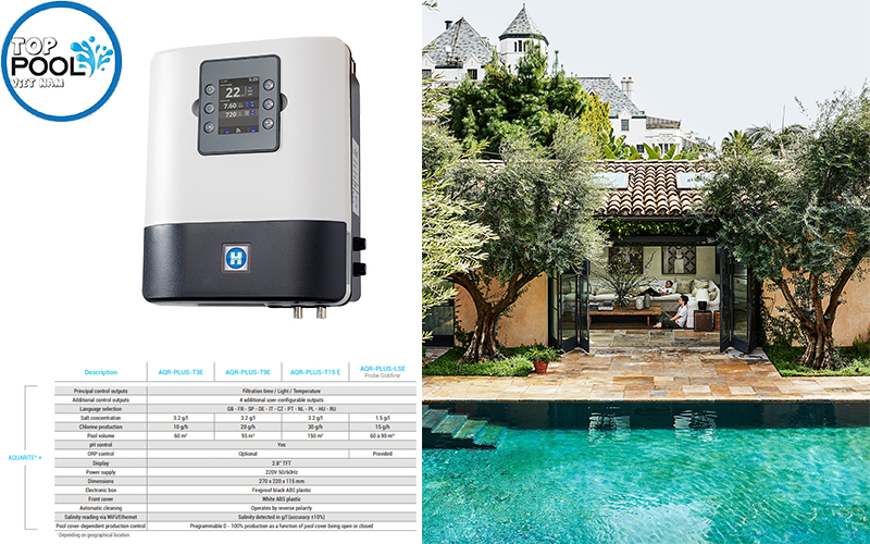 Máy điện phân muối Hayward AquaRite AQR-PLUS-T9E Máy điện phân muối Hayward AquaRite AQR-PLUS-T9E - Ảnh 3