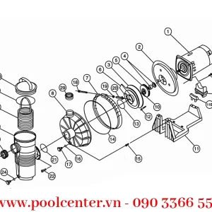 Alternative view of MÁY BƠM NƯỚC BỂ BƠI PENTAIR OPTIFLO 0.75HP