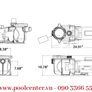 Alternative view of MÁY BƠM HỒ BƠI SUPERFLO 2 HP TỐC ĐỘ CAO